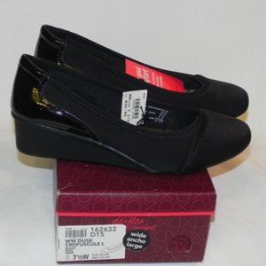 DexFlex Comfort Black Dress Shoes, Loafers, Size 7 1/2W, NWT